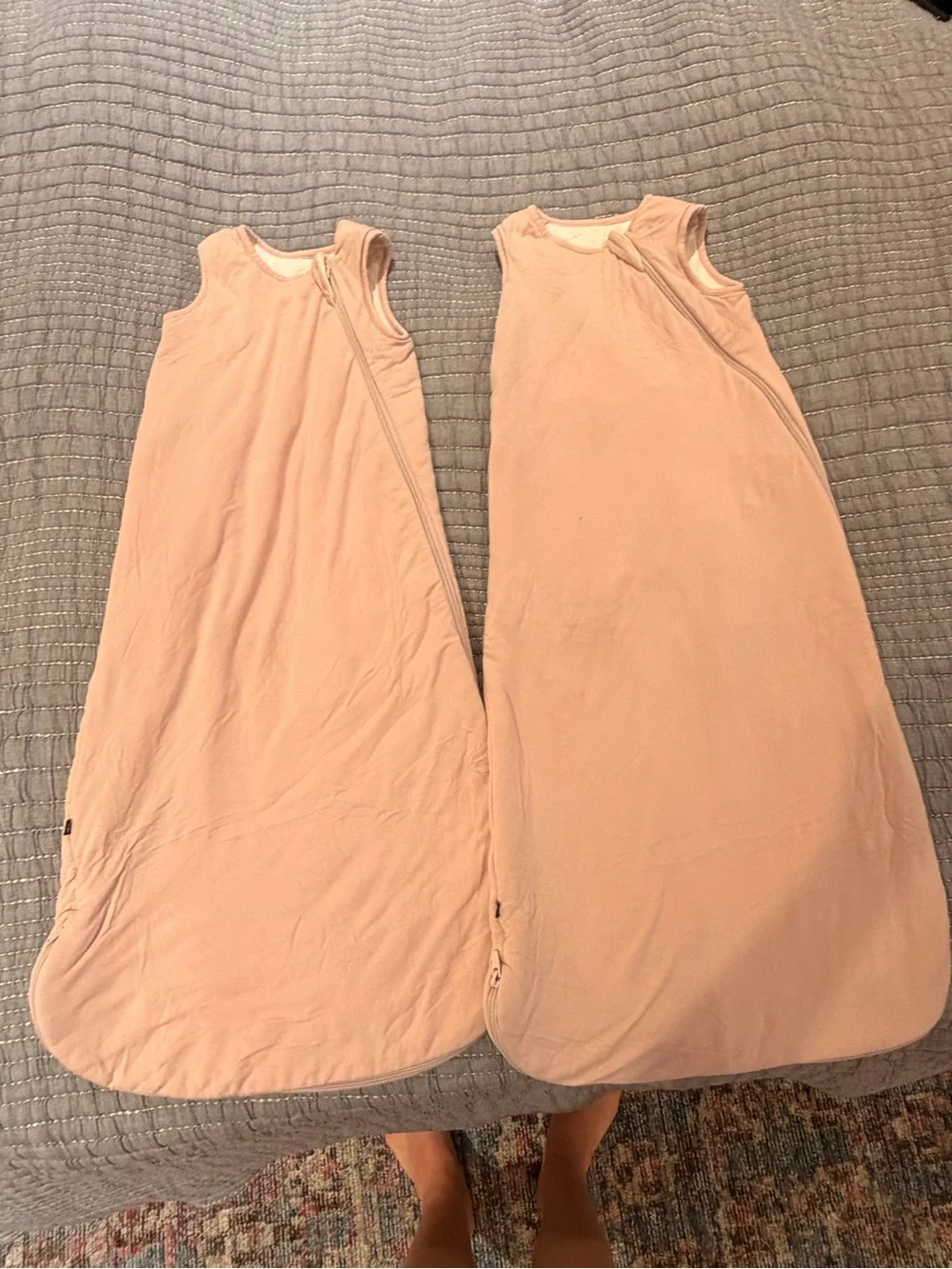 Kyte BABY Pink Sleeveless Sleep Sacks - Set of 2